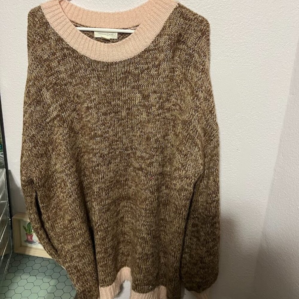 Treasure and Bond pink/brown sweater 2X - Picture 1 of 4
